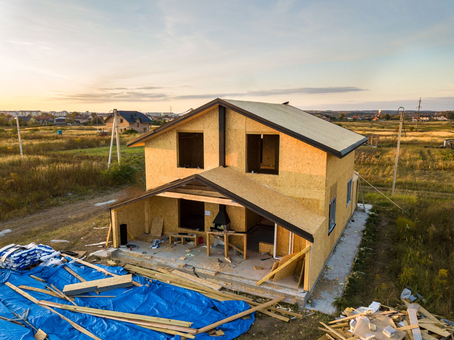 construction of modern house